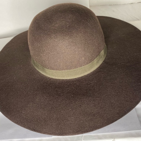 D&Y Wool Floppy Hat In Chocolate Brown - Picture 7 of 11